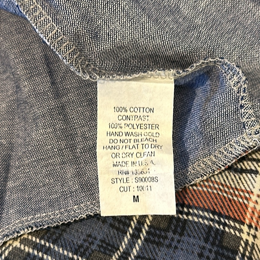 Oddy denim and plaid look handkerchief hem skirt - Picture 8 of 8